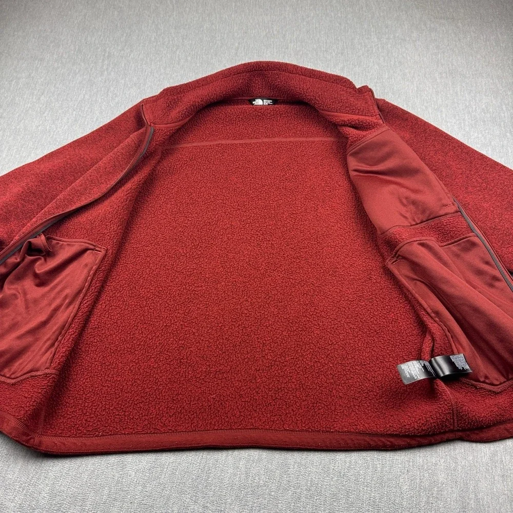 The North Face Jacket Mens XL Red Gordon Lyons Full Zip Fleece Outdoor Hiking - Picture 6 of 12